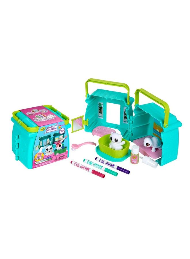 Crayola Scribble Scrubbie Pets Scented Spa Animal Toy Playset Includes Washable & Scented Markers Gifts For Girls & Boys Ages 3+ - Image 2
