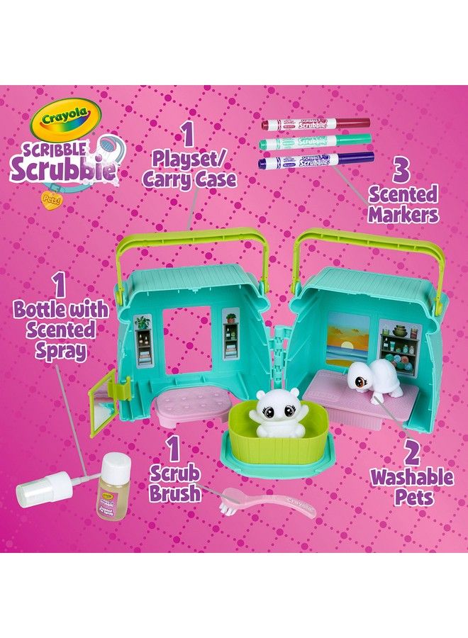 Crayola Scribble Scrubbie Pets Scented Spa Animal Toy Playset Includes Washable & Scented Markers Gifts For Girls & Boys Ages 3+ - Image 5