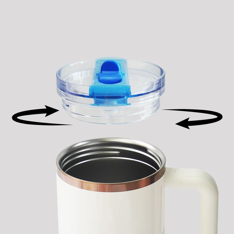 Dreamfocus 40 oz Leak Proof Flip Straw Lid Replacement for Stanley 40 oz Quencher H2.0 and ProTour Tumbler - Image 4
