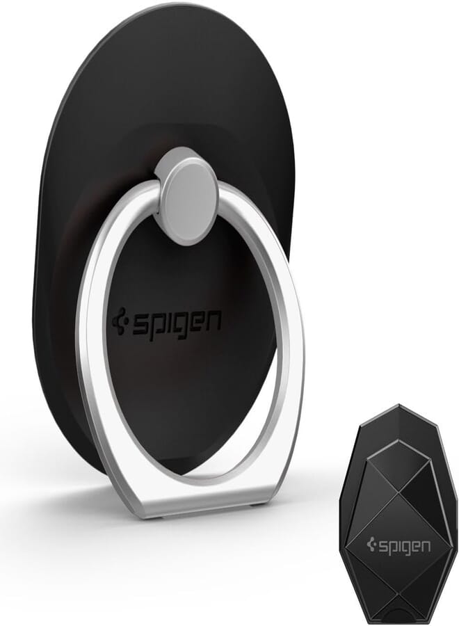 Spigen Style Ring Cell Phone Ring Phone Grip/Stand/Holder for All Phones and Tablets - Black
