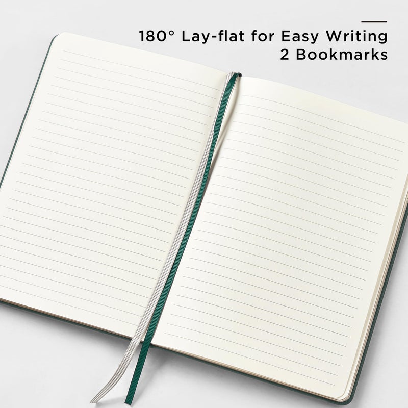 &And Per Se ⩓ Per Se Lined Journal and Pen Set, A5 Leather Hardcover Notebook with Pen & Stationary Set, 160 Pages 100GSM Thick Ruled Paper Journal for Business Work Writing (Green) - Image 4