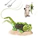 Migipaws Cat Toys Touch Activated Flapping Chirping Lizard Kitten Toy with Catnip for Indoor Cats Kicker Rechargeable Green - Image 3