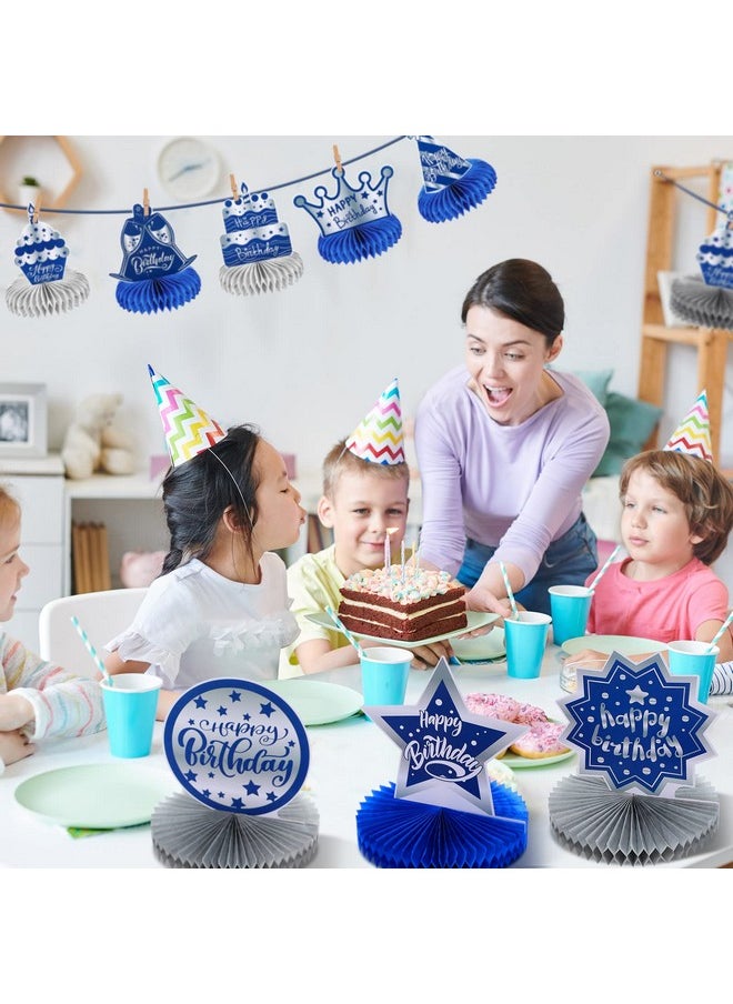 12 Pcs Happy Birthday Decorations For Men Blue Silver Honeycomb Centerpieces Party Supplies Paper Centerpiece Table Decorations Royal Table Centerpieces For Boys, Kids Party - pzsku/ZD8AD37EC3B870FF44524Z/45/_/1732777804/99eb9161-1d5a-4089-b4fb-3f73fdb3bfe7