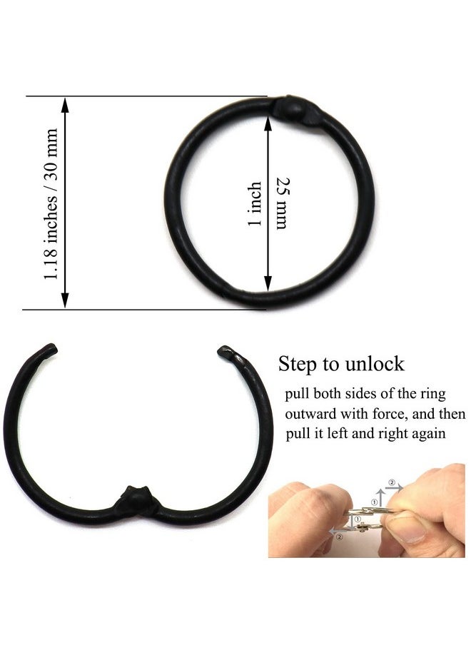 EastyGold Binder Rings Loose Leaf Book Rings Key Rings Paper Rings Metal Plated Hinged Rings Binding Rings Keychain Circlip Rings For Cards Keys Albums Notes 50 Pack 1 Inch  - Image 3