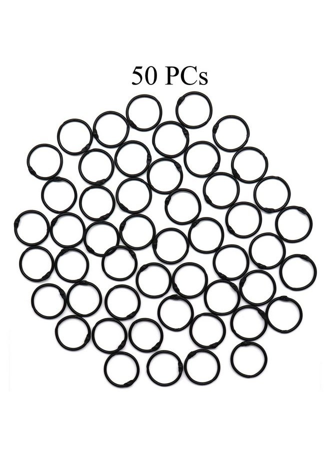 EastyGold Binder Rings Loose Leaf Book Rings Key Rings Paper Rings Metal Plated Hinged Rings Binding Rings Keychain Circlip Rings For Cards Keys Albums Notes 50 Pack 1 Inch  - Image 2