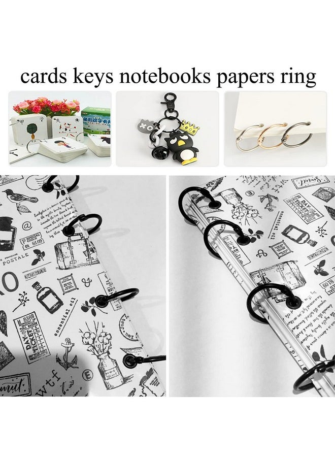EastyGold Binder Rings Loose Leaf Book Rings Key Rings Paper Rings Metal Plated Hinged Rings Binding Rings Keychain Circlip Rings For Cards Keys Albums Notes 50 Pack 1 Inch  - Image 4