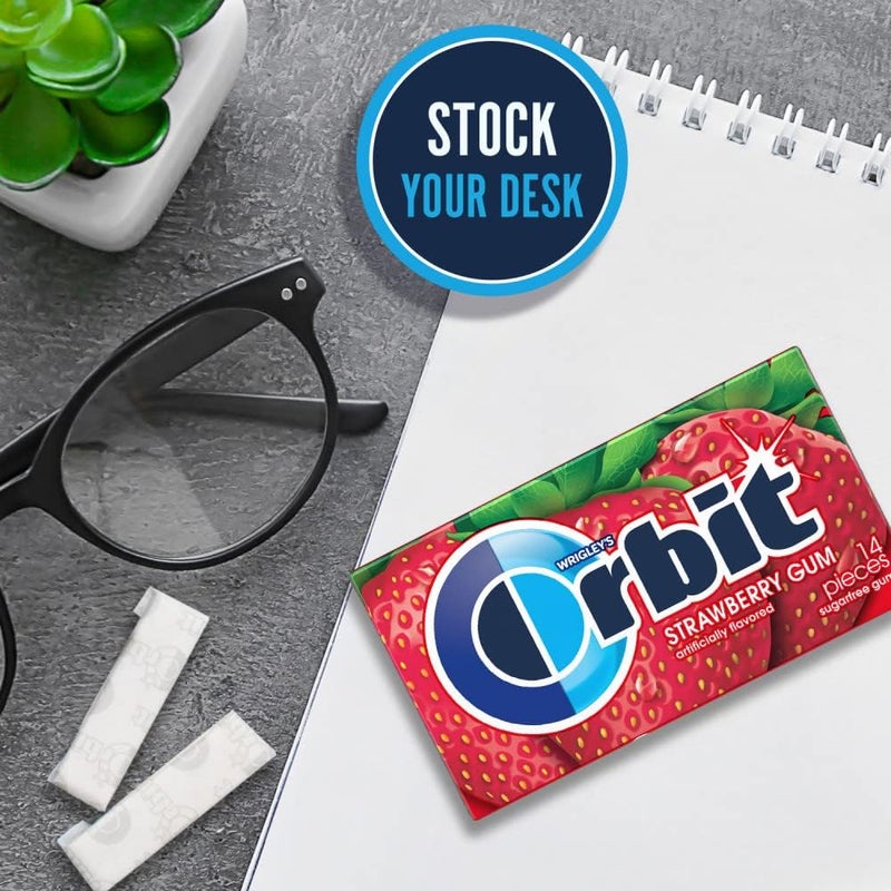Orbit Strawberry Sugarfree Gum - 12 Pack - Image 5