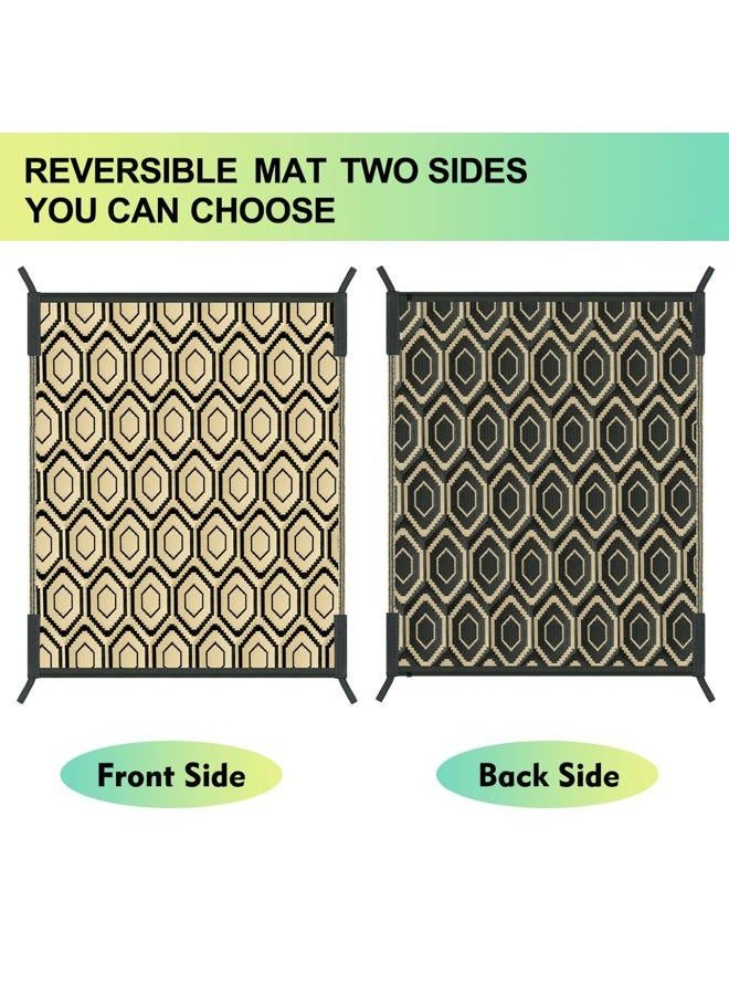 fifame Outdoor Camping Rugs, Rug Patios Clearance Plastic Straw Rug Weatherproof Reversible Mats, Large Floor Mat for Outdoors, RV, Patio, Backyard, Deck, Picnic, Beach, Trailer, Camping - Image 3
