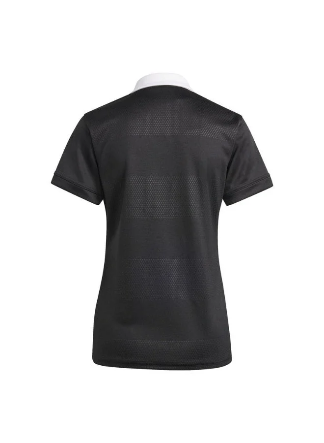 اديداس قميص نسائي أسود بأكمام قصيرة