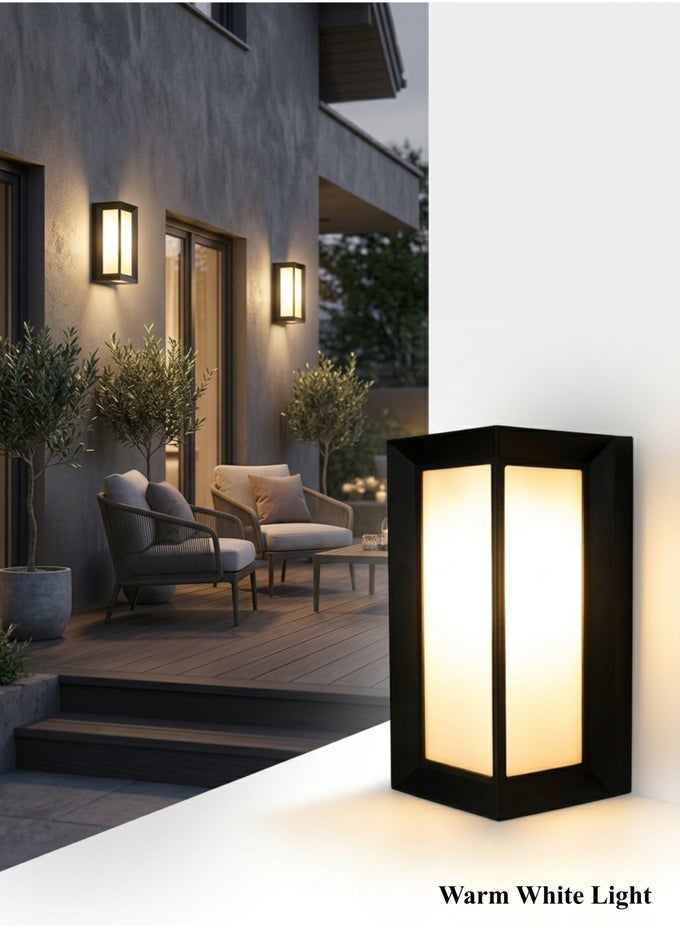 MODERN LED OUTDOOR WALL LIGHT, 18W WATERPROOF EXTERIOR WALL LAMP WITH 3 COLOR MODES (3000K/4000K/6500K) | IP65 WEATHER RESISTANT, RUSTPROOF, BRIGHT 1920LM WALL SCONCE FOR PORCH, GARDEN, GARAGE & HOME