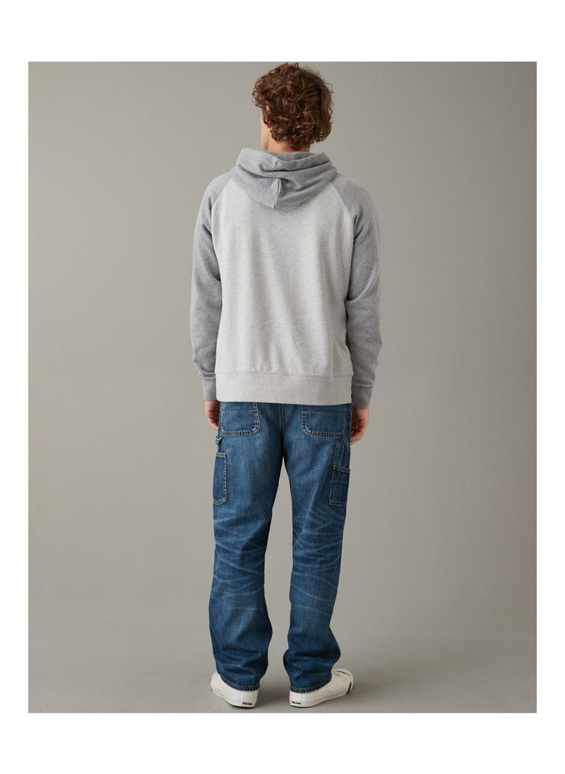 American Eagle - سترة بغطاء رأس راجلان برسومات فائقة النعومة من AE - Image 1
