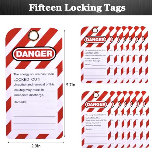 yqlbgprj Lockout Tagout Kit,Lock Out Tag Out Kits Electrical,Lock Out Tag Out,Group Lockout Hasps,Loto Tags,Lockout tagout Locks,Lockout Tags,Lock Out Tag Out Padlocks,Electrical Switch Safety Lockout Kit - Image 2