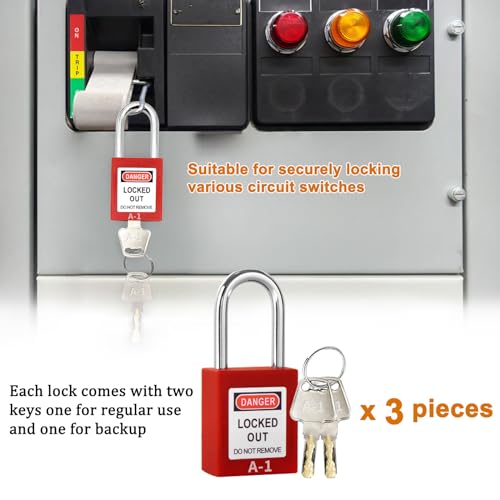 yqlbgprj Lockout Tagout Kit,Lock Out Tag Out Kits Electrical,Lock Out Tag Out,Group Lockout Hasps,Loto Tags,Lockout tagout Locks,Lockout Tags,Lock Out Tag Out Padlocks,Electrical Switch Safety Lockout Kit - Image 5