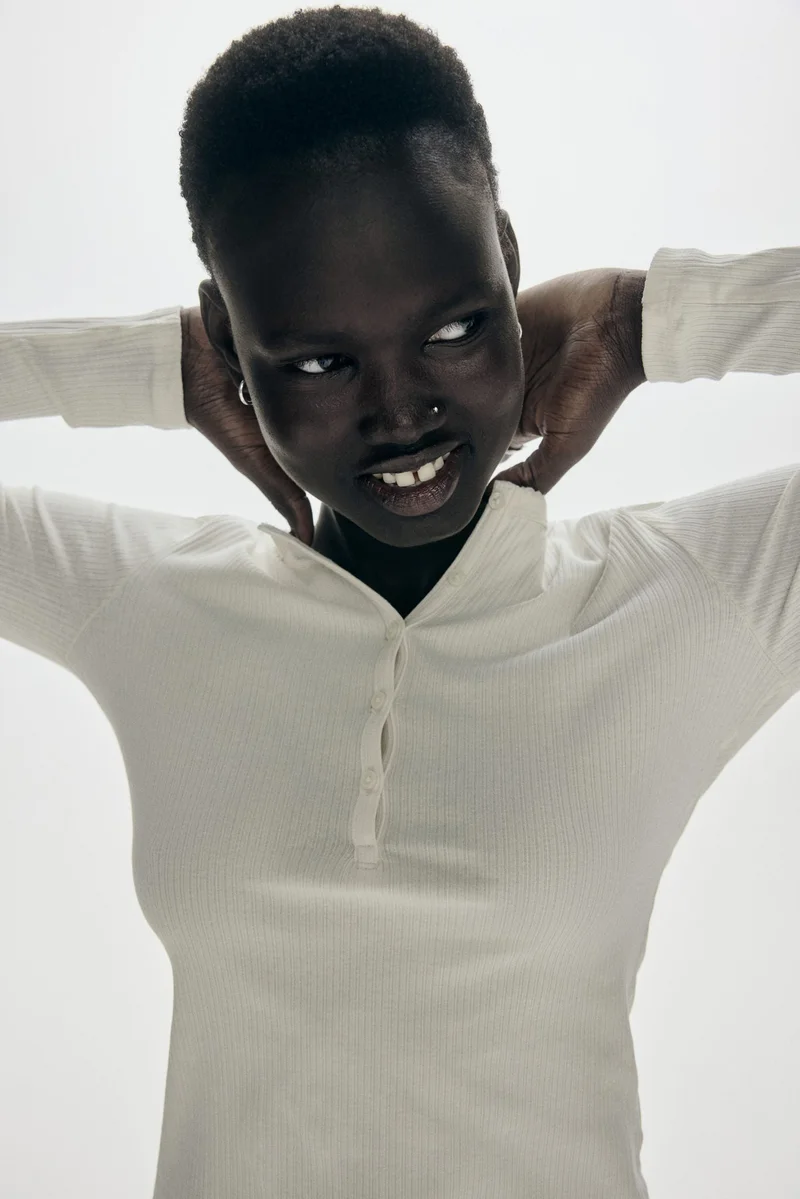 H&M Ribbed henley top