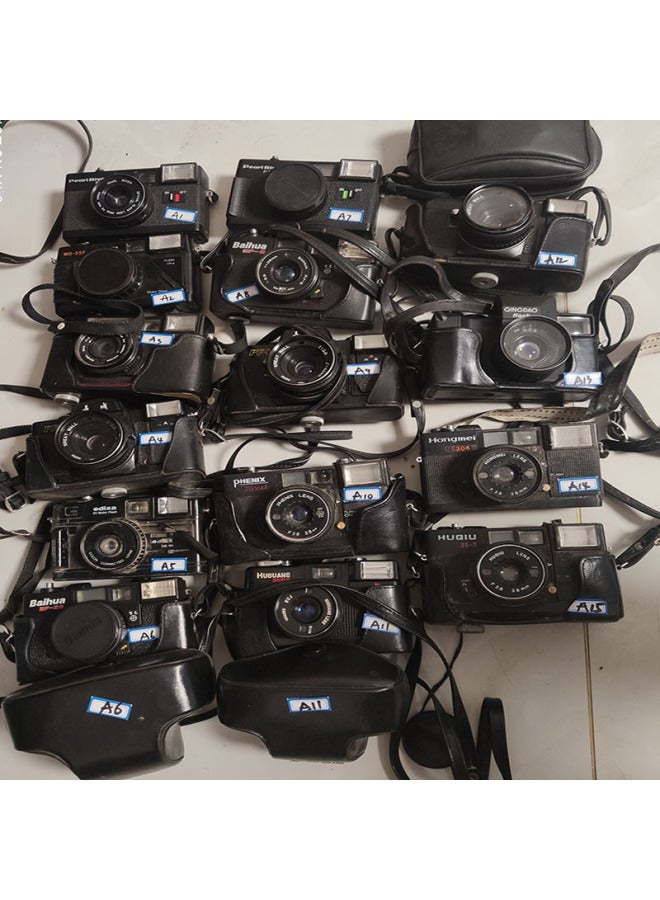 Used Old Camera Retro Paraxial Film Camera Nostalgic Old Object Fool Film Machine Collectible Ornaments-Body Color:Camera A12