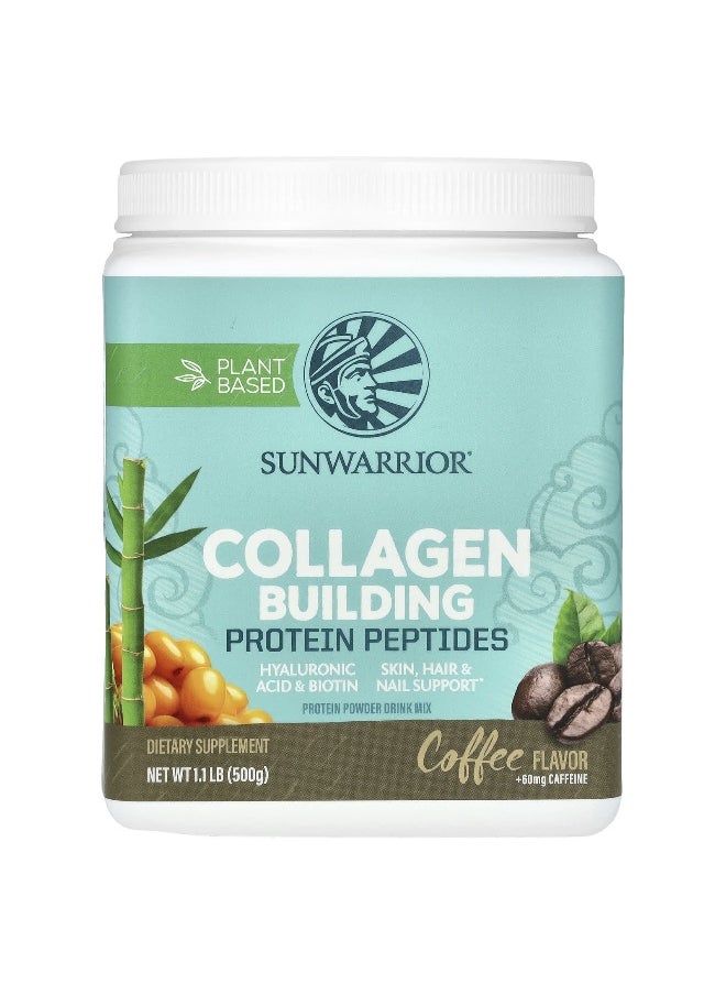 Sunwarrior - Sunwarrior, Collagen Building Protein Peptides, Coffee, 1.1 lb (500 g) - Image 1