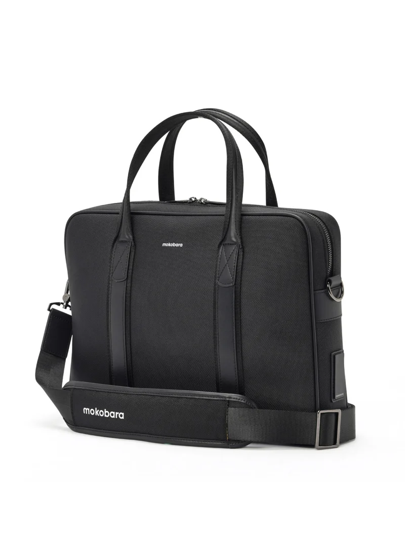 Mokobara The Decaf Briefcase - Nylon Material | Crypto, Black