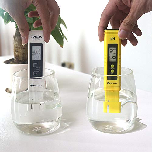 KETOTEK Digital pH TDS & EC Temp Meter for Water, pH Pen and PPM Tester TDS-EC-Temperature Meter, PH Tester with 0-14.00pH and 0.01 Accuracy, TDS EC PH Meters for Aquarium, Hydroponic, RO System - Image 3