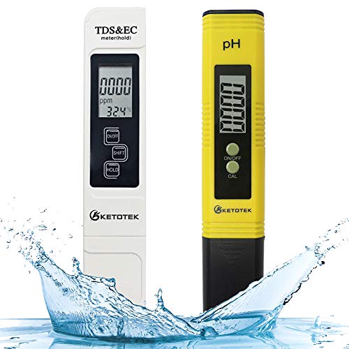 KETOTEK Digital pH TDS & EC Temp Meter for Water, pH Pen and PPM Tester TDS-EC-Temperature Meter, PH Tester with 0-14.00pH and 0.01 Accuracy, TDS EC PH Meters for Aquarium, Hydroponic, RO System - Image 1
