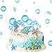 Lotus Mann 27Pcs Blue Flat Bubble Cupcake Toppers Underwater Party Decor Supplies Bubble Cake Decorations For Under The Sea Mermaid Birthday - Image 3