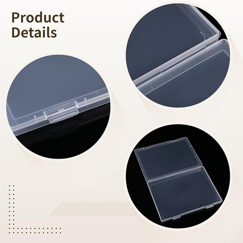 6 قطع صناديق تخزين صور بلاستيكية شفافة 12 × 8.8 بوصة مقاومة للرطوبة ومقاومة للغبار - Image 4
