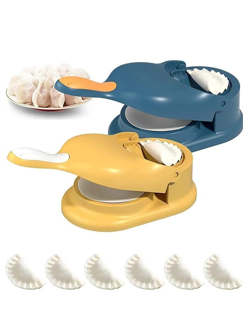 ELTRAZONE آلة صنع الموموس، قالب ضغط جلد الزلابية لصنع غوجيا غوغرا موموس، آلة صنع الزلابية 2 في 1، صانع زلابية المطبخ للفواكه والخضروات والبصل والثوم (متعدد) - Image 1