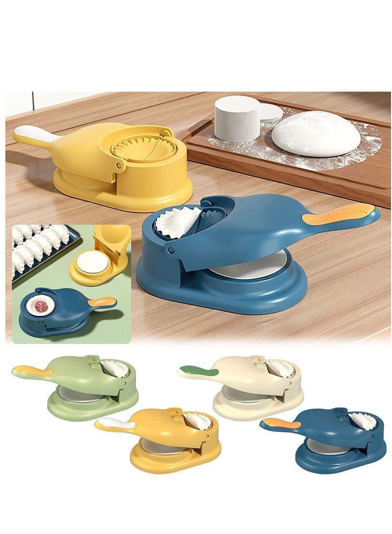 ELTRAZONE آلة صنع الموموس، قالب ضغط جلد الزلابية لصنع غوجيا غوغرا موموس، آلة صنع الزلابية 2 في 1، صانع زلابية المطبخ للفواكه والخضروات والبصل والثوم (متعدد) - Image 5