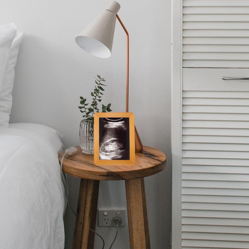 Wooden Sonogram Picture Frame 12.8x17.8cm Nursery Keepsake Photo Display - Image 5