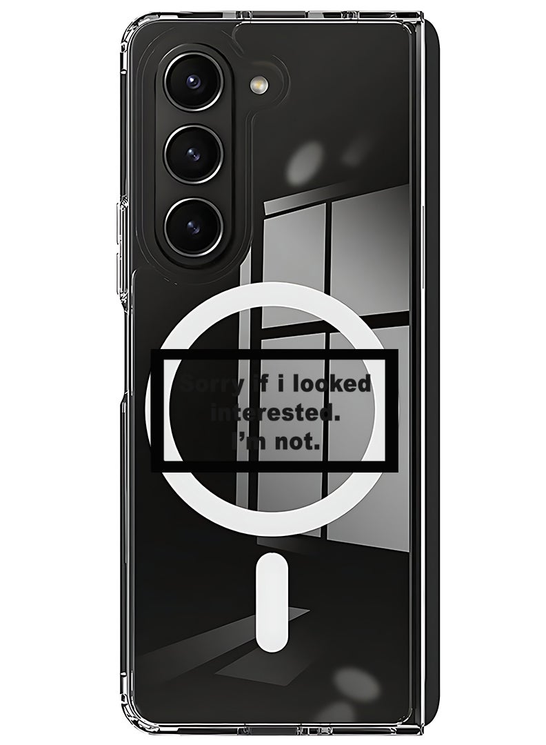 Theodor Magnetic Case for Samsung Galaxy Z Fold 5 Compatible with MagSafe Wireless Charging, Shockproof Phone Bumper Cover I am not black - Image 1