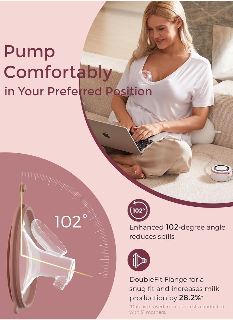 Momcozy Breast Pump V1 Pro Hospital-Grade, Upgraded Electric Pump with 3 Fine-Tuned Rhythms, Hands-Free & Portable Wearable Pump, 3 Modes 15 Levels  - Image 5