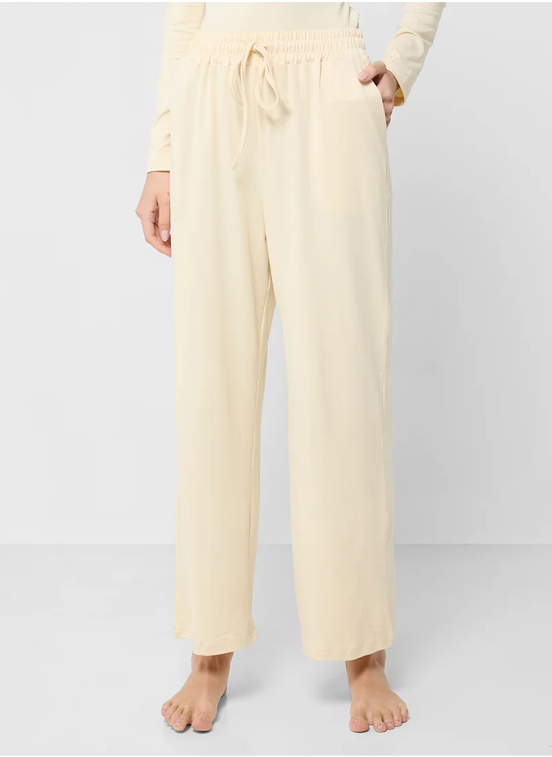 Ginger Fitted Long Sleeves Top & Pyjama Lounge Set
