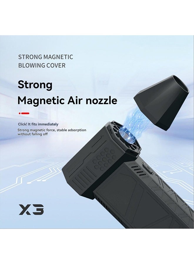 Beauenty Jet Dry Mini Blower, 130000 RPM Portable Mini Jet Blower, Super Jet Fan Adjustable Speeds and Rechargeable, Cordless Jet Blower Car Dryer with Large Battery, and Type-C Fast Charging ﻿ - Image 4