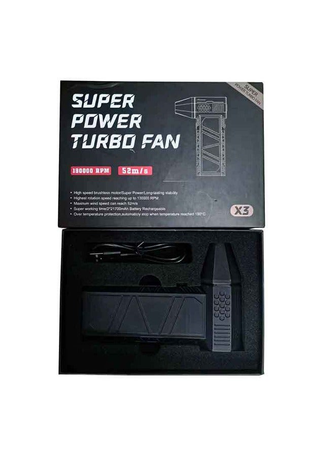 Beauenty Jet Dry Mini Blower, 130000 RPM Portable Mini Jet Blower, Super Jet Fan Adjustable Speeds and Rechargeable, Cordless Jet Blower Car Dryer with Large Battery, and Type-C Fast Charging ﻿ - Image 5