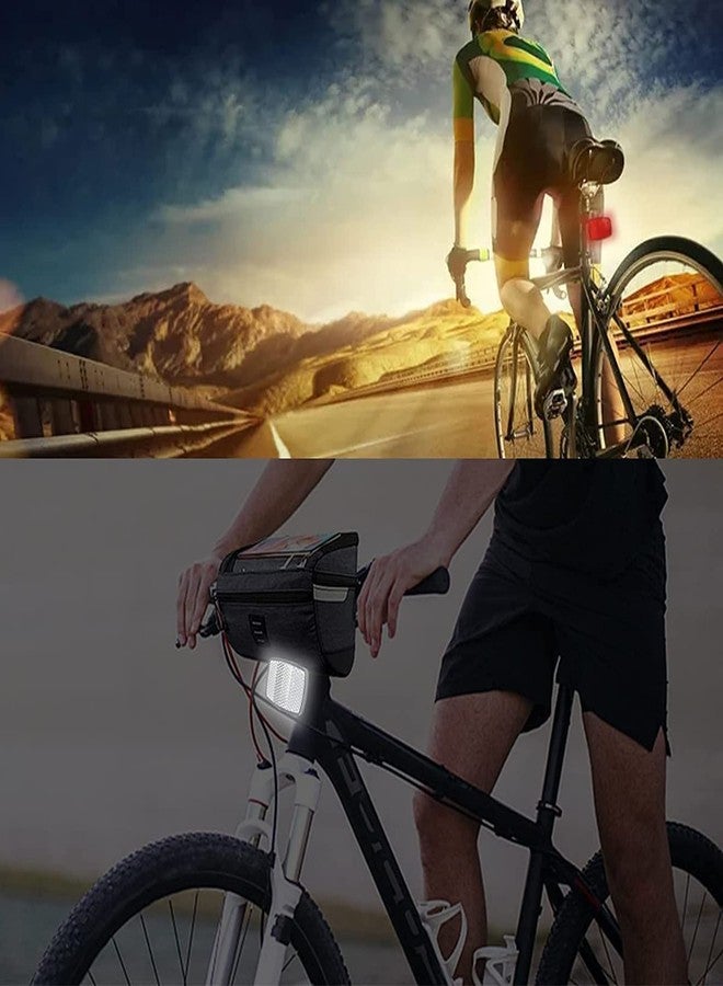 VICDUEKG 5 Pcs Bike Front and Rear Reflectors Kit Bicycle Reflector with Reflective Tape Mountain Bike Safety Warning Reflectors for Handlebar and Seatpost Night Riding Cycling, Red and White - Image 5