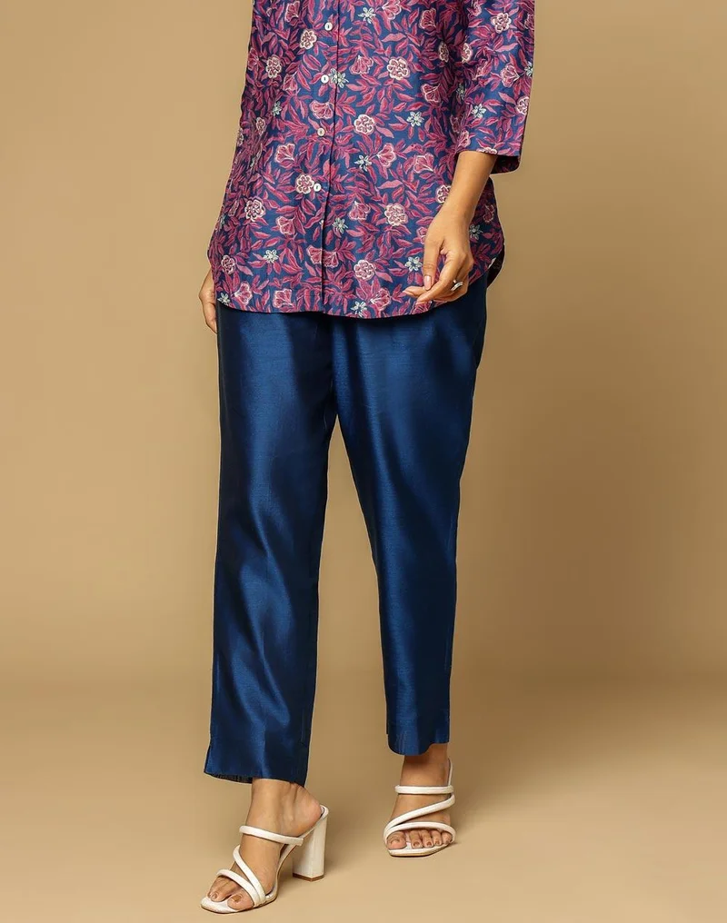 Fabindia  Navy Cotton Silk Ethnic Pant for Women | Best Price UAE