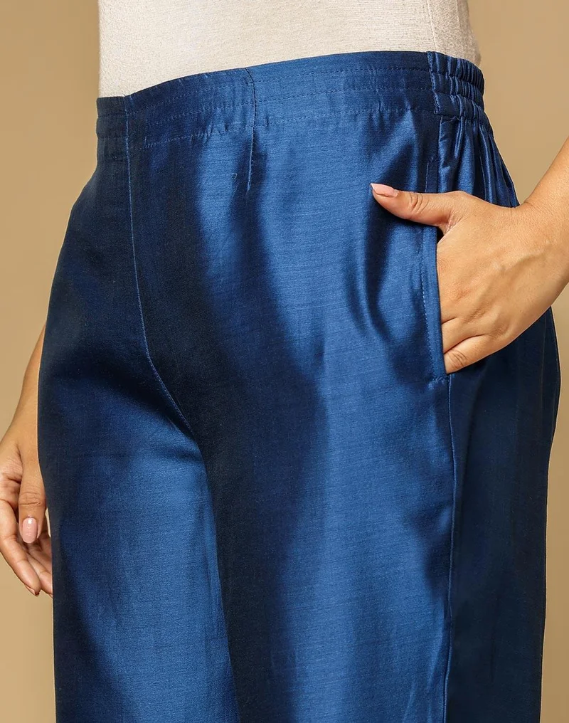 Fabindia  Navy Cotton Silk Ethnic Pant for Women | Best Price UAE