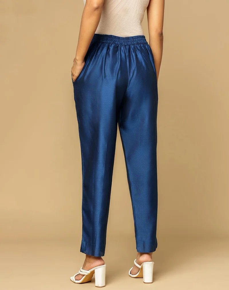 Fabindia  Navy Cotton Silk Ethnic Pant for Women | Best Price UAE