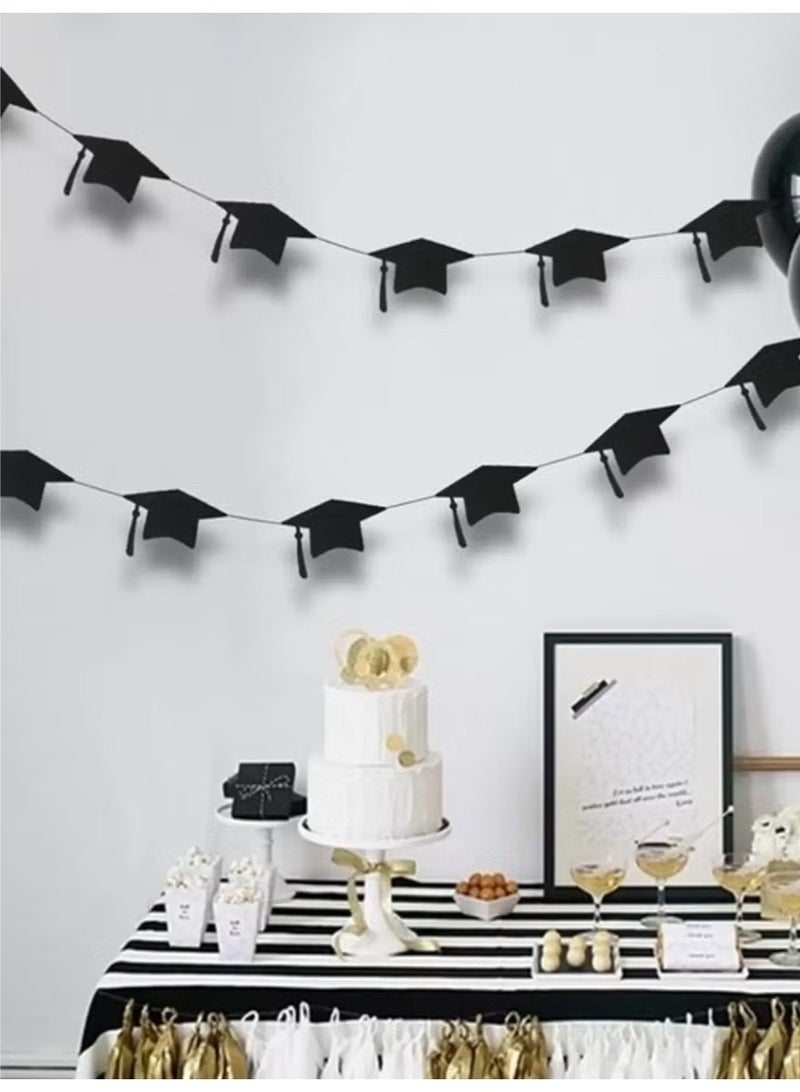 Tagkita Graduation Party Decoration 2026 – Graduation Cap Banner Garland 4m Graduation Party Hanging Decoration - Image 1