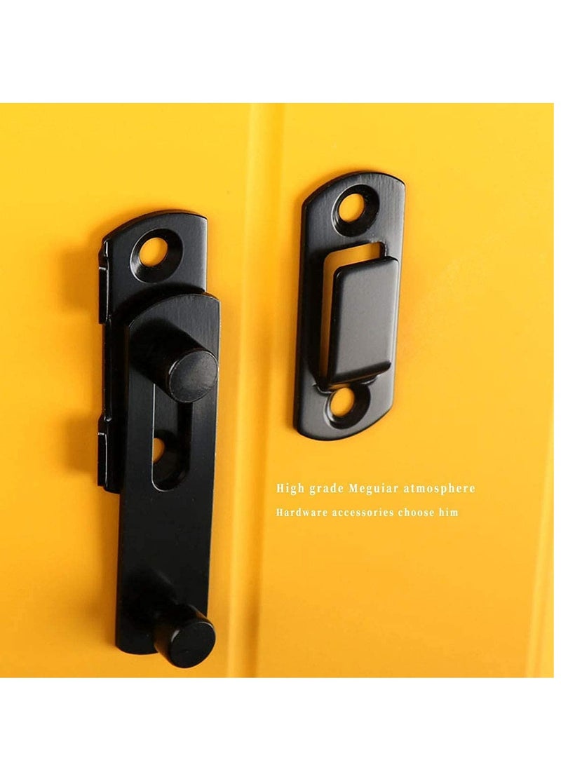 SYOSI Stainless Steel Flip Latch Gate Latches Bar Latch Safety Door Lock, Hasp Lock Sliding for Window Cabinet Room Accessorries,Brushed Finish - Image 4