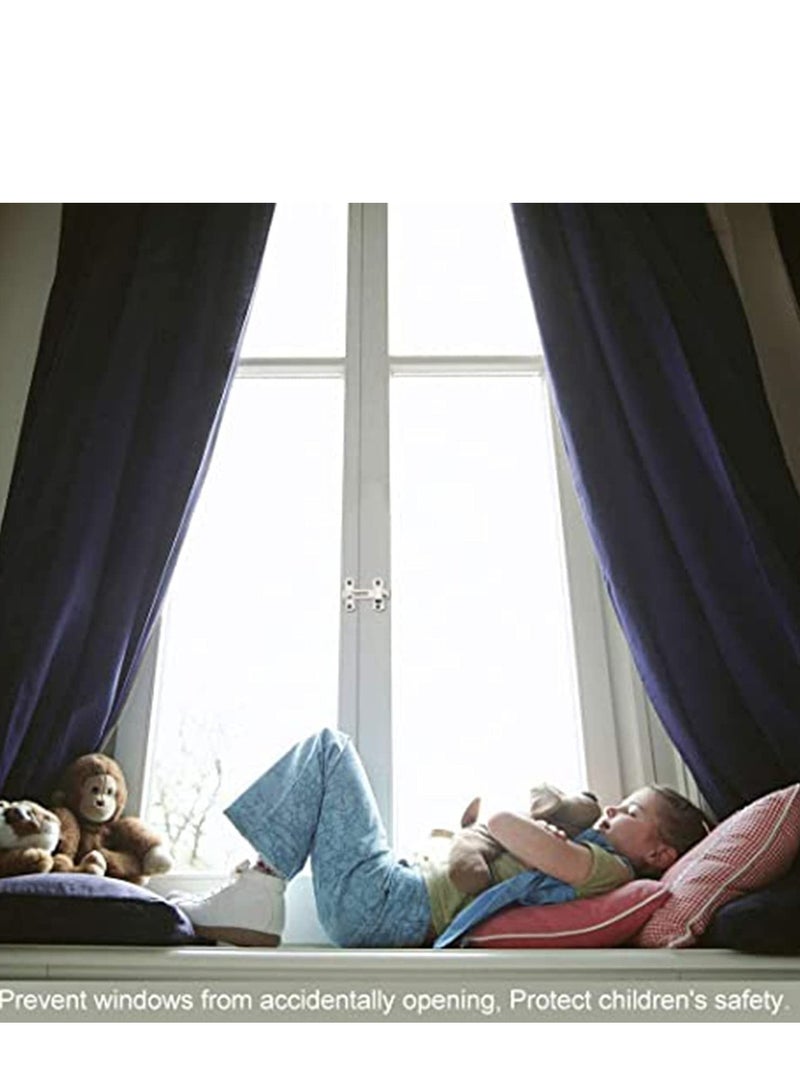 SYOSI Stainless Steel Flip Latch Gate Latches Bar Latch Safety Door Lock, Hasp Lock Sliding for Window Cabinet Room Accessorries,Brushed Finish - Image 5