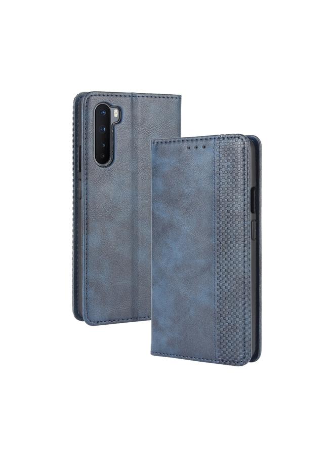 S-TOP Case For OnePlus Nord Magnetic Buckle Retro Crazy Horse Texture Horizontal Flip Leather Case with Holder & Card Slots & Photo Frame - Image 1