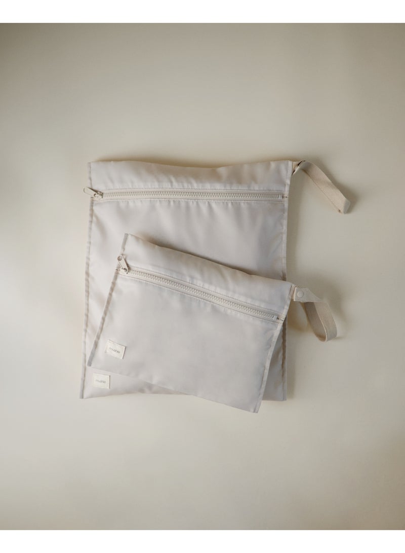 Mushie ​​Water Resistant Wet Bag- 2 Pack​ Fog - Image 4