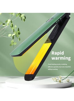 General Wave plate splint ceramic fast heating constant temperature straight plate clip does not damage the hair lazy straight hair clip hair straightener (green)  - Image 2