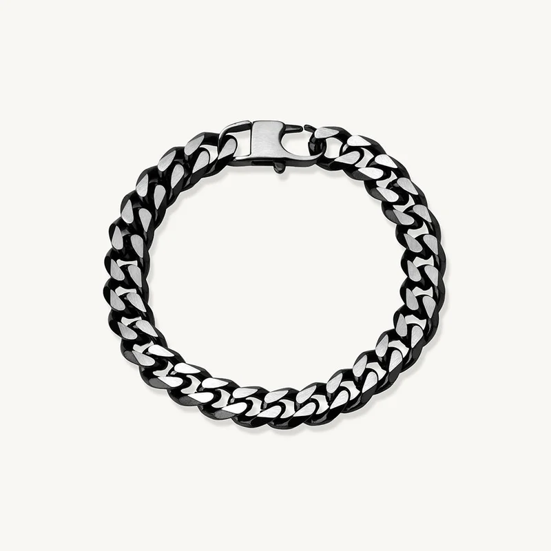 Palmonas Noir Glow Chain Bracelet For Men - Waterproof & Anti-Tarnish