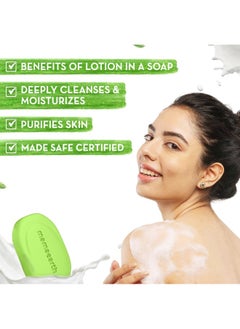Mamaearth Neem Moisturizing Lotion Soap With Neem And Tea Tree For Skin Purification Value Pack Of 4-125 Gx4 Units  - Image 3