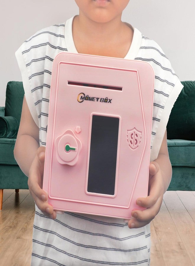 Ailejia Piggy Bank for Girls Boys Toy Large Electronic Money Coin Banks Money Saving Box with Password, Kids Safe Money Jar for Adults Great Gift Toy Bank for Kids (Pink) - Image 2