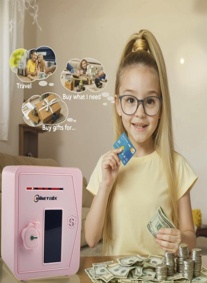 Ailejia Piggy Bank for Girls Boys Toy Large Electronic Money Coin Banks Money Saving Box with Password, Kids Safe Money Jar for Adults Great Gift Toy Bank for Kids (Pink) - Image 5