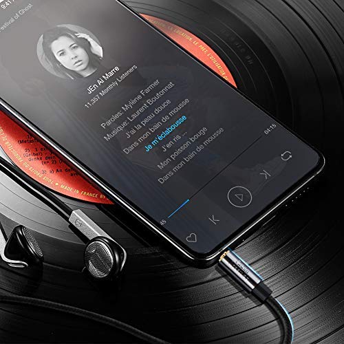 CableCreation Headphone Extension Cable 3FT/0.9M, 3.5mm TRRS Audio Stereo Cable, Right Angle Auxiliary HiFi Cable with Silver-Plating Copper, 24K Gold Plated (Microphone) for Car Stereos - Image 5