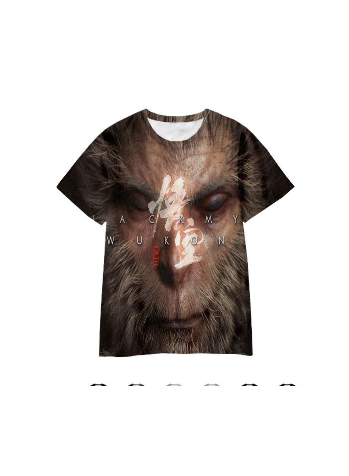 Black Myth Wukong Game Quick Drying Short Sleeved T-shirt for Men And Women 