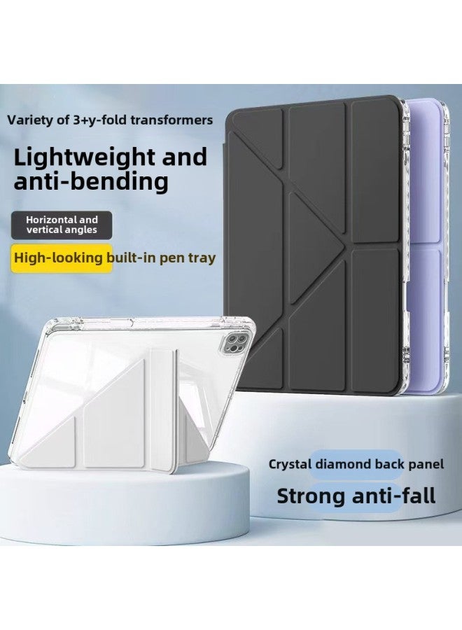 Suitable For Ipad Protective Cover 3 Y Mini7 Acrylic Air7/6 Anti-bending 10.2 With Pen Slot 11 Generation Flat Cover-Color:Sky Blue -Applicable Models:Pro18/20 Version - Image 2